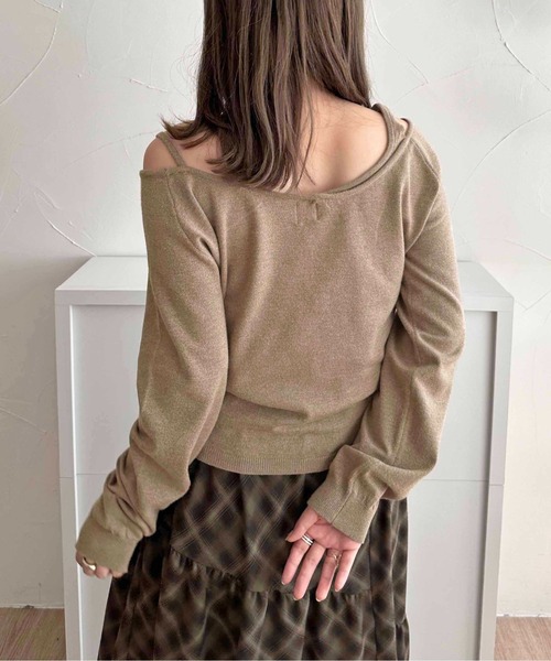 apres jour clair(アプレジュールクレア)の「【apres jour clair】レイヤードニットトップス【ZOZOTOWN限定アイテム】(ニット/セーター・レディース・ネイビー/アイボリー/グレー/ベージュ・フリー/X-LARGE)」の22枚目の写真