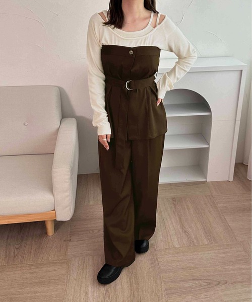apres jour clair(アプレジュールクレア)の「【apres jour clair】レイヤードニットトップス【ZOZOTOWN限定アイテム】(ニット/セーター・レディース・ネイビー/アイボリー/グレー/ベージュ・フリー/X-LARGE)」の8枚目の写真