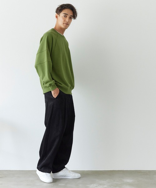 coca（coca）（コカ）の「袖切り替え ラグランスウェットトップス