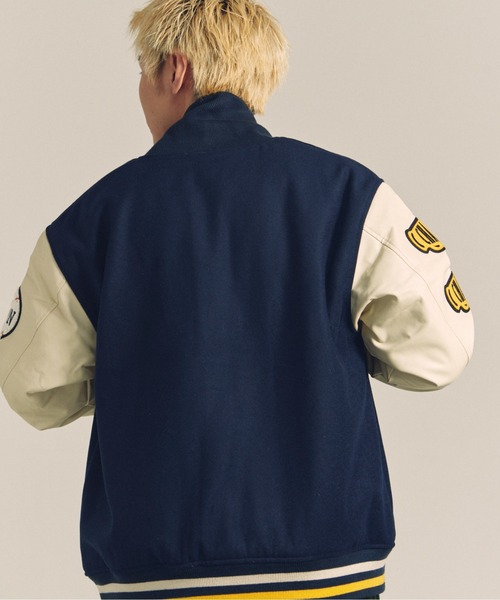 Champion(チャンピオン)の「CH-VARCITY JACKET(その他アウター・メンズ・ネイビー/キャメル・XL/L)」の11枚目の写真