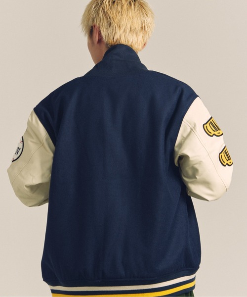 Champion(チャンピオン)の「CH-VARCITY JACKET(その他アウター・メンズ・ネイビー/キャメル・XL/L)」の12枚目の写真
