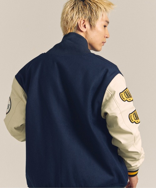 Champion(チャンピオン)の「CH-VARCITY JACKET(その他アウター・メンズ・ネイビー/キャメル・XL/L)」の13枚目の写真