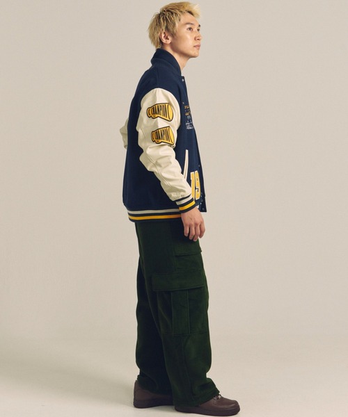 Champion(チャンピオン)の「CH-VARCITY JACKET(その他アウター・メンズ・ネイビー/キャメル・XL/L)」の19枚目の写真