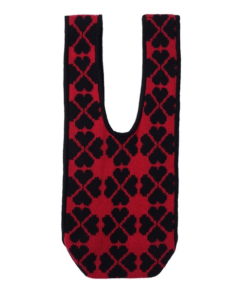 PAMEO POSE(パメオポーズ)の「【ZOZOTOWN限定】Pixel Clover knit bag/ピクセルクローバーニットバッグ(トートバッグ・レディース・ピンク/レッド・FREE)」の8枚目の写真