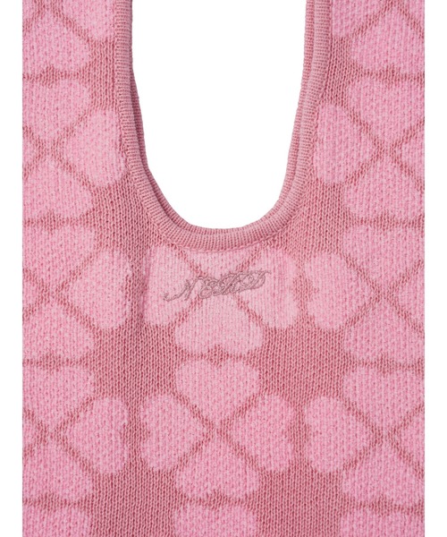 PAMEO POSE(パメオポーズ)の「【ZOZOTOWN限定】Pixel Clover knit bag/ピクセルクローバーニットバッグ(トートバッグ・レディース・ピンク/レッド・FREE)」の13枚目の写真