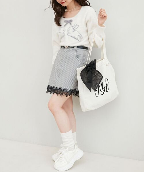 MAJESTIC LEGON(マジェスティックレゴン)の「ふわふわtwinsニット(ニット/セーター・レディース・ホワイト系その他2/グレー系その他/ピンク系その他2・MEDIUM)」の12枚目の写真