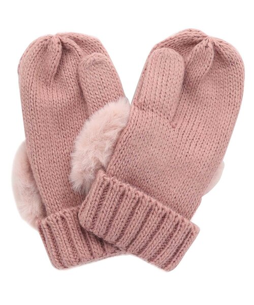 Ampersand（アンパサンド）の「リボン手袋（手袋・キッズ・ピンク/グレー/アイボリー・95/120/140）」の12枚目の写真