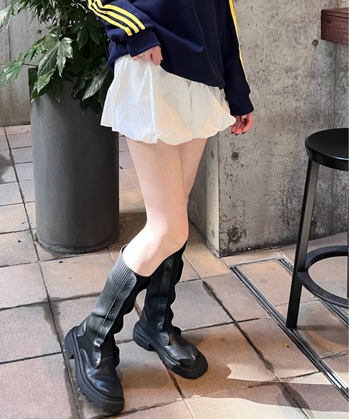ALLuRing ChaRm（アリュリングチャーム）の「Balloon Mini Skirt / バルーンミニスカート（スカート・レディース・ホワイト/ブラック・S/M）」の21枚目の写真