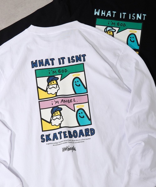 (What it isNt)ART BY MARKGONZALES(ワットイットイズント)の「【MARKGONZALES】What it isNt LONG SLEEVE TEE(Tシャツ/カットソー・メンズ・ライトグレー/パープル/エメラルド/ホワイト系1/ブラック系1/ライトグレー系2/ブラック系その他2/ホワイト系その他2・M/L/XL)」の3枚目の写真