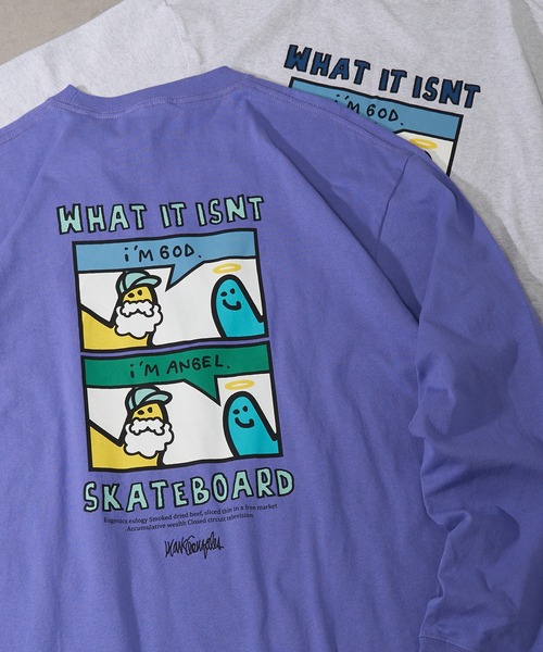 (What it isNt)ART BY MARKGONZALES(ワットイットイズント)の「【MARKGONZALES】What it isNt LONG SLEEVE TEE(Tシャツ/カットソー・メンズ・ライトグレー/パープル/エメラルド/ホワイト系1/ブラック系1/ライトグレー系2/ブラック系その他2/ホワイト系その他2・M/L/XL)」の8枚目の写真