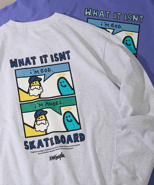 (What it isNt)ART BY MARKGONZALES(ワットイットイズント)の「【MARKGONZALES】What it isNt LONG SLEEVE TEE(Tシャツ/カットソー・メンズ・ライトグレー/パープル/エメラルド/ホワイト系1/ブラック系1/ライトグレー系2/ブラック系その他2/ホワイト系その他2・M/L/XL)」の6枚目の写真