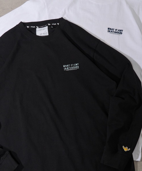 (What it isNt)ART BY MARKGONZALES(ワットイットイズント)の「【MARKGONZALES】What it isNt LONG SLEEVE TEE(Tシャツ/カットソー・メンズ・ライトグレー/パープル/エメラルド/ホワイト系1/ブラック系1/ライトグレー系2/ブラック系その他2/ホワイト系その他2・M/L/XL)」の10枚目の写真