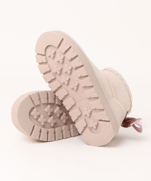 axes femme（アクシーズファム）の「バックリボン厚底ムートン（ブーツ・レディース・ブラック/ベージュ・MEDIUM/LARGE）」の20枚目の写真