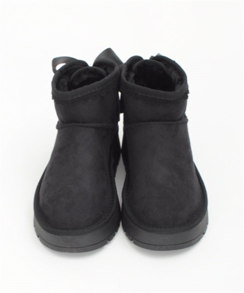 axes femme（アクシーズファム）の「バックリボン厚底ムートン（ブーツ・レディース・ブラック/ベージュ・MEDIUM/LARGE）」の18枚目の写真