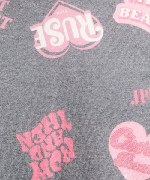 PINK-latte（ピンクラテ）の「◆【るーつくコラボ】総柄プリントショートフーディー（パーカー・キッズ・オフホワイト/ブラック/ベビーピンク・13/14/15 /16）」の17枚目の写真