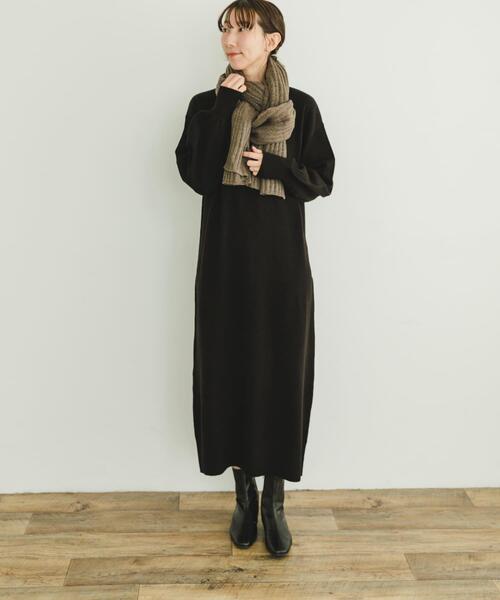 ITEMS URBANRESEARCH（アイテムズ アーバンリサーチ）の「リブニットビッグストール（ストール/ショール・レディース・レッド/モカ/グレー系その他・-）」の12枚目の写真