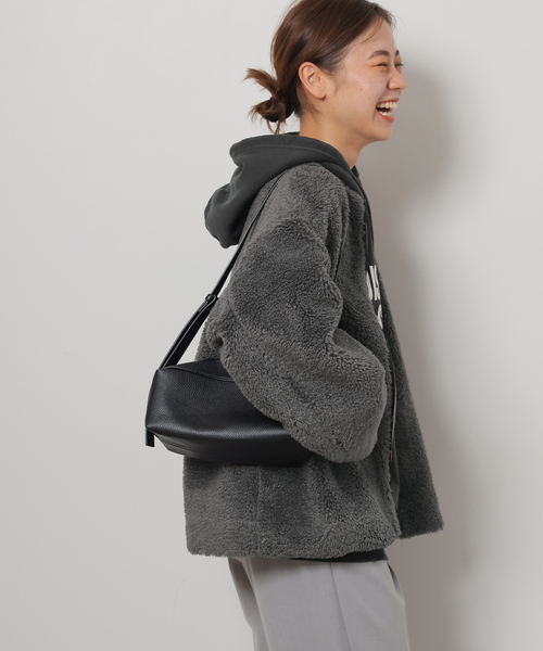 手洗い可能】着膨れしない。カールボアノーカラーブルゾン（ブルゾン