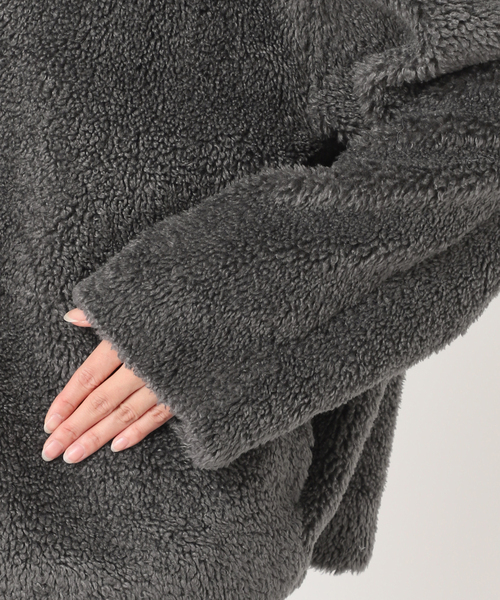 手洗い可能】着膨れしない。カールボアノーカラーブルゾン（ブルゾン