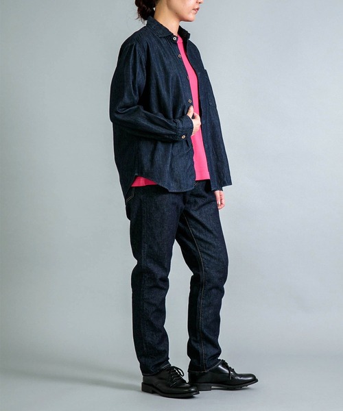 OMNIGOD（オムニゴッド）の「[OMNIGOD womens / オムニゴッド] 10ozデニム 5Pイージーテーパードパンツ（デニムパンツ・レディース・ワンウォッシュ・1/0）」の22枚目の写真