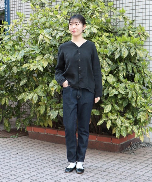 OMNIGOD（オムニゴッド）の「[OMNIGOD womens / オムニゴッド] 10ozデニム 5Pイージーテーパードパンツ（デニムパンツ・レディース・ワンウォッシュ・1/0）」の7枚目の写真
