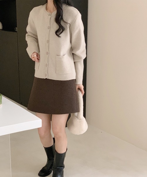 aimoha(アイモハ)の「ポケット付きカーディガン(カーディガン/ボレロ・レディース・チョコ/ダークグレー/ベージュ/ネイビー・FREE)」の17枚目の写真