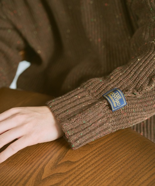 BROKEN BASE（ブロークンベース）の「ドローコードカラーネップインサイドアウトニット（ニット/セーター・メンズ・ネイビー/ブラック系/ブラウン系/カーキ/チャコールグレー/ブルー/ベージュ・SMALL/MEDIUM/LARGE）」の16枚目の写真