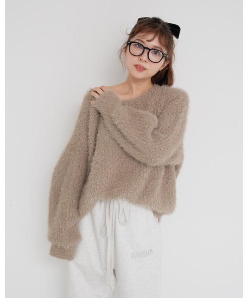 JUMELLE(ジュメロ)の「fuzzy knit(ニット/セーター・レディース・アイボリー/グレイッシュベージュ・MEDIUM)」の22枚目の写真
