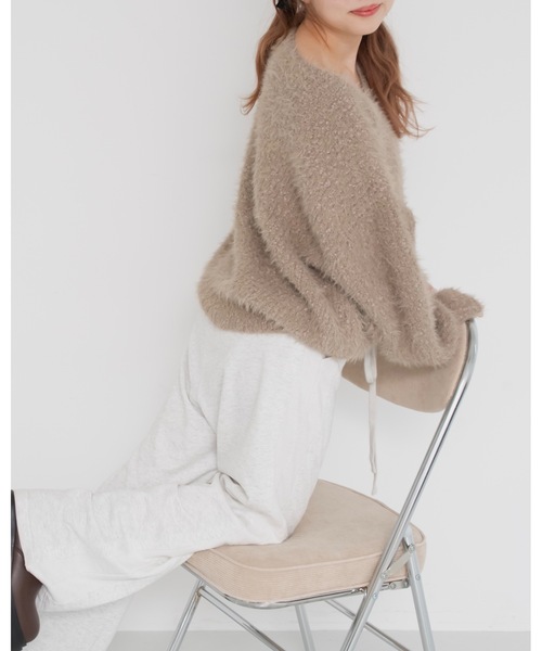 JUMELLE(ジュメロ)の「fuzzy knit(ニット/セーター・レディース・アイボリー/グレイッシュベージュ・MEDIUM)」の19枚目の写真