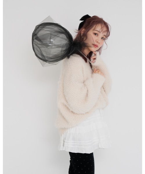 JUMELLE(ジュメロ)の「fuzzy knit(ニット/セーター・レディース・アイボリー/グレイッシュベージュ・MEDIUM)」の8枚目の写真