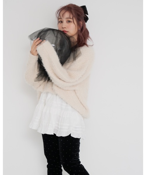 JUMELLE(ジュメロ)の「fuzzy knit(ニット/セーター・レディース・アイボリー/グレイッシュベージュ・MEDIUM)」の7枚目の写真