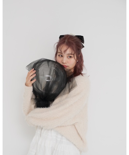 JUMELLE(ジュメロ)の「fuzzy knit(ニット/セーター・レディース・アイボリー/グレイッシュベージュ・MEDIUM)」の4枚目の写真