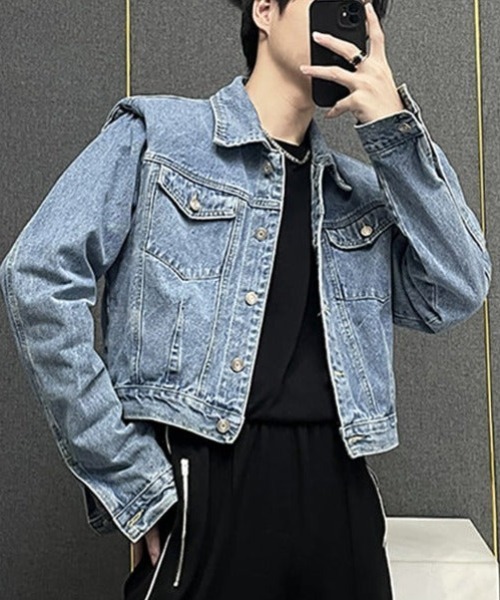 Otte(オッテ)の「クロップドデニムジャケット(デニムジャケット・メンズ・ブルー・LARGE/MEDIUM)」の10枚目の写真