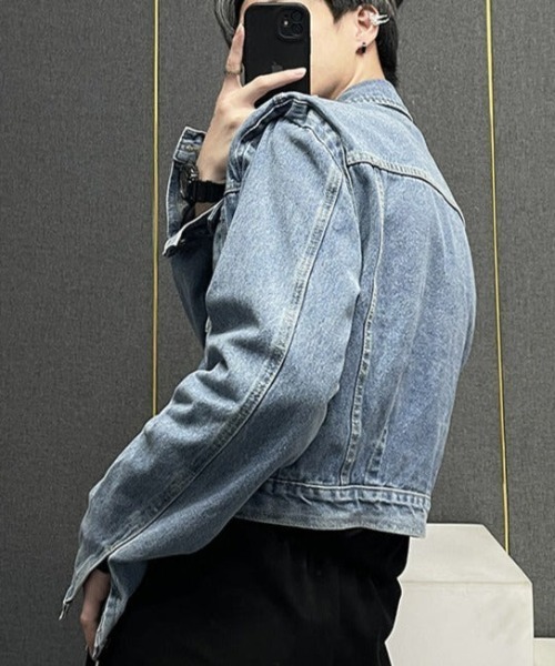 Otte(オッテ)の「クロップドデニムジャケット(デニムジャケット・メンズ・ブルー・LARGE/MEDIUM)」の8枚目の写真