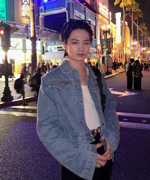 Otte(オッテ)の「クロップドデニムジャケット(デニムジャケット・メンズ・ブルー・LARGE/MEDIUM)」の5枚目の写真