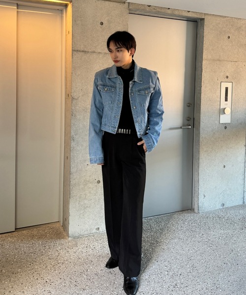 Otte(オッテ)の「クロップドデニムジャケット(デニムジャケット・メンズ・ブルー・LARGE/MEDIUM)」の12枚目の写真