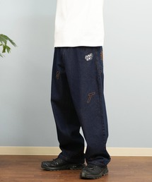 【ムラサキスポーツ限定】SANTACRUZ/サンタクルーズ ロンパン デニム セミワイド 刺繍 502251502