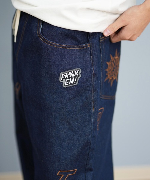 SANTA CRUZ（サンタクルーズ）の「【ムラサキスポーツ限定】SANTACRUZ/サンタクルーズ ロンパン デニム セミワイド 刺繍 502251502（その他パンツ・メンズ・ブラック系その他/ブラック・M/L）」の6枚目の写真