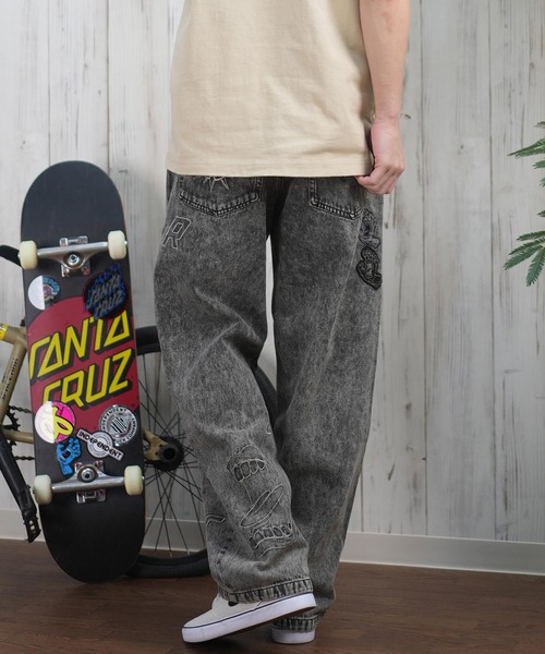 SANTA CRUZ（サンタクルーズ）の「【ムラサキスポーツ限定】SANTACRUZ/サンタクルーズ ロンパン デニム セミワイド 刺繍 502251502（その他パンツ・メンズ・ブラック系その他/ブラック・M/L）」の13枚目の写真