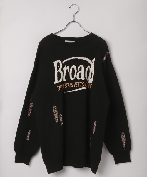 PAGEBOY（ページボーイ）の「ロゴダメージニットプルオーバー（ニット/セーター・レディース・オフホワイト/ブラック/イエロー系その他・FREE）」の4枚目の写真