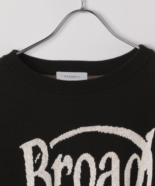 PAGEBOY（ページボーイ）の「ロゴダメージニットプルオーバー（ニット/セーター・レディース・オフホワイト/ブラック/イエロー系その他・FREE）」の7枚目の写真