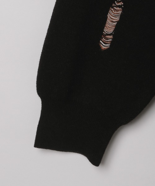 PAGEBOY（ページボーイ）の「ロゴダメージニットプルオーバー（ニット/セーター・レディース・オフホワイト/ブラック/イエロー系その他・FREE）」の11枚目の写真