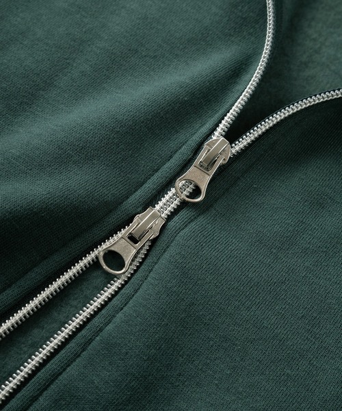 make a ray!（メイク ア レイ！）の「【85】おばけイラスト ワンポイント刺繍 & 袖プリント 裏起毛 ジップパーカー（パーカー・レディース・グリーン/チャコールグレー/ブラック/グレー/グレー系/グレー系1/グリーン系/ブラック系・M/L）」の12枚目の写真