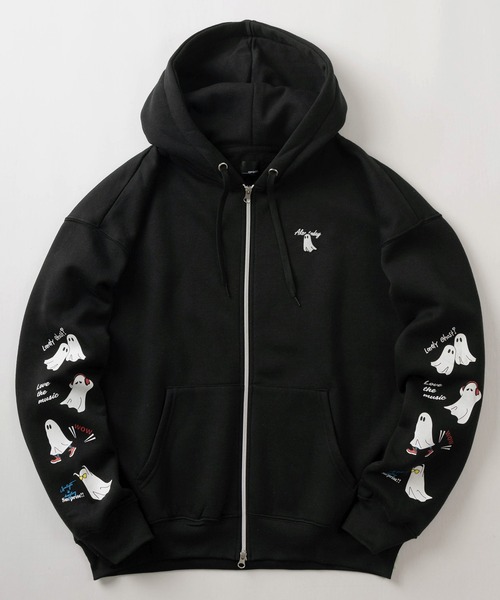 イッセイミヤケ バックロゴプリント ジップアップパーカー ジャケット 黒 9 イッセイミヤケ バックロゴプリント ジップアップパーカー ジャケット