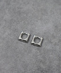 ブラス ユニークデザイン ミニフープピアス