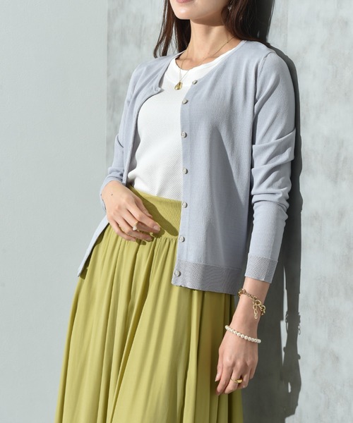 INTERPLANET（インタープラネット）の「【接触冷感・ＵＶ】クルーカーディガン（カーディガン/ボレロ・レディース・ブラック/イエロー/ブルー/グレー/オフホワイト・FREE）」の3枚目の写真