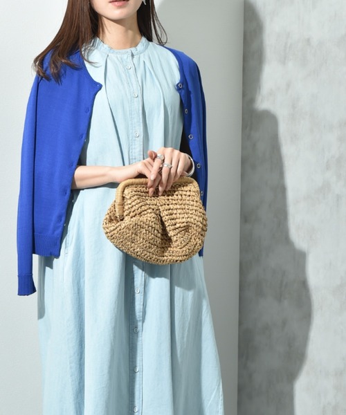 INTERPLANET（インタープラネット）の「【接触冷感・ＵＶ】クルーカーディガン（カーディガン/ボレロ・レディース・ブラック/イエロー/ブルー/グレー/オフホワイト・FREE）」の4枚目の写真