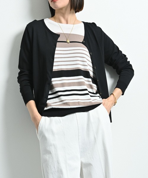 INTERPLANET（インタープラネット）の「【接触冷感・ＵＶ】クルーカーディガン（カーディガン/ボレロ・レディース・ブラック/イエロー/ブルー/グレー/オフホワイト・FREE）」の18枚目の写真