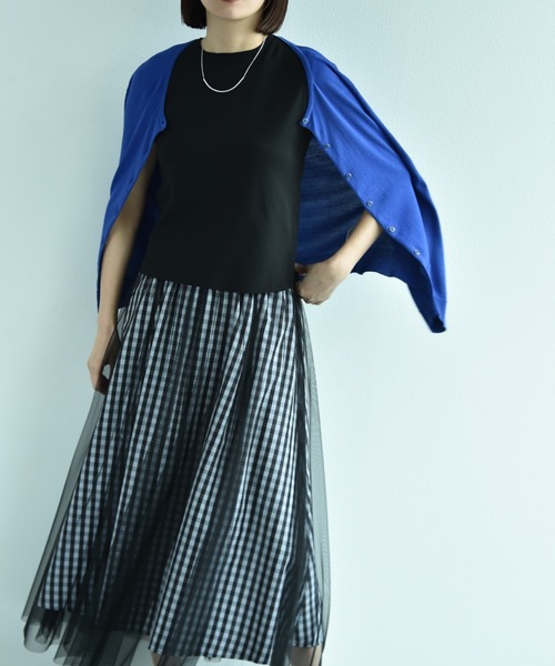 INTERPLANET（インタープラネット）の「【接触冷感・ＵＶ】クルーカーディガン（カーディガン/ボレロ・レディース・ブラック/イエロー/ブルー/グレー/オフホワイト・FREE）」の8枚目の写真