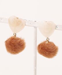 【Beauty bell】ハートファーピアス