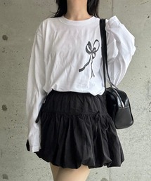 バレエコアリボンロングTシャツ